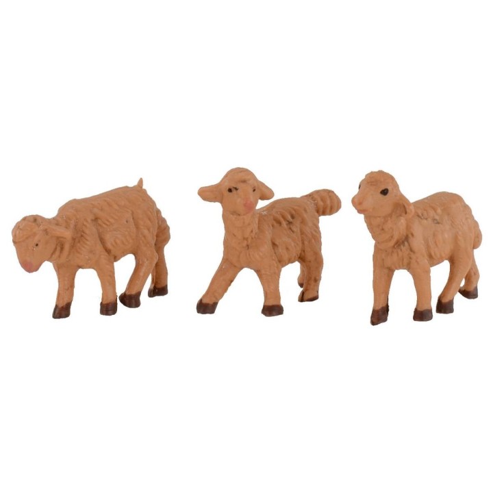 Set of 3 pecarelles for statues from 6.5 cm Fontanini