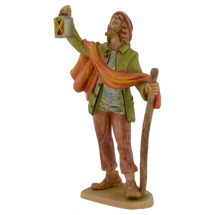 Pastore con lanterna lux 16 cm in pvc