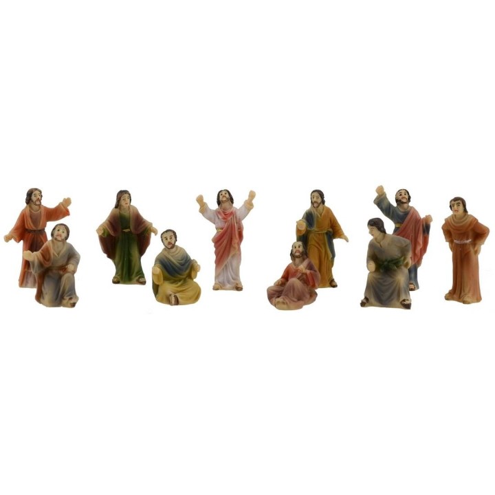 Statue Pasquali Gesù predicatore fra la folla 5 cm