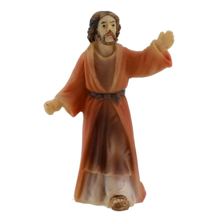 Estatua Pascual de Jesús predicador entre la multitud 5 cm