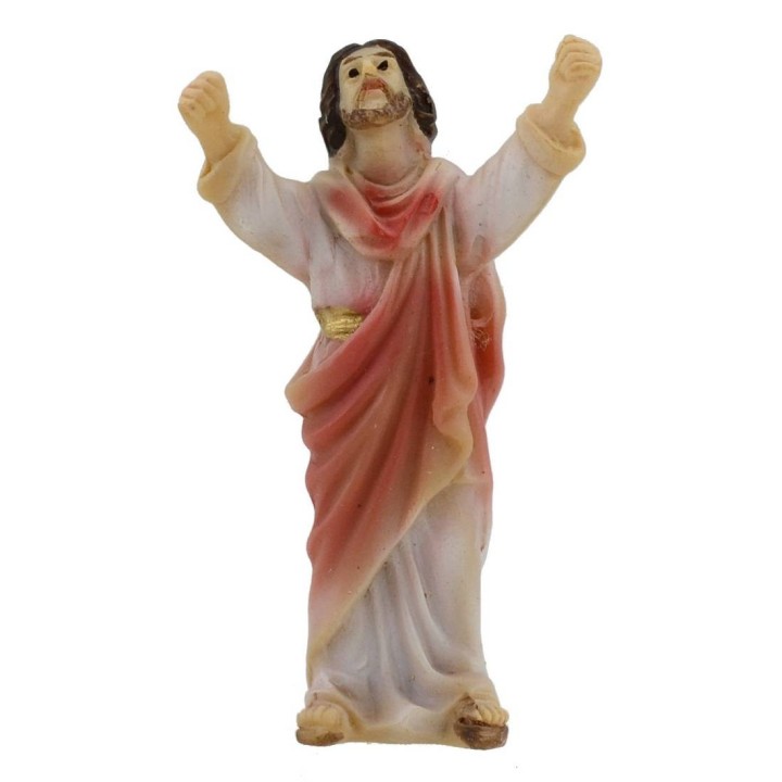 Estatua Pascual de Jesús predicador entre la multitud 5 cm