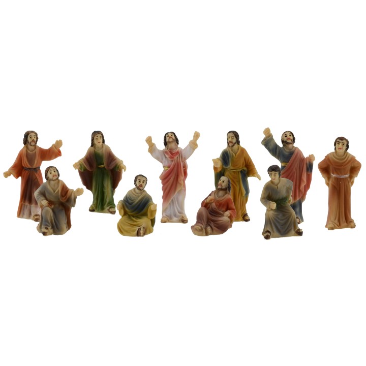 Statue Pasquali Gesù predicatore fra la folla 5 cm