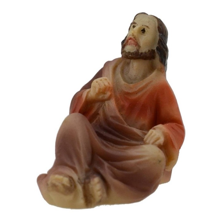 Estatua Pascual de Jesús predicador entre la multitud 5 cm