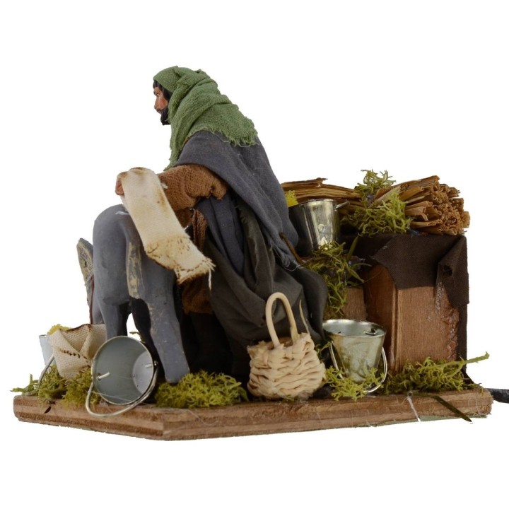 Man who strives donkey in series 12 cm