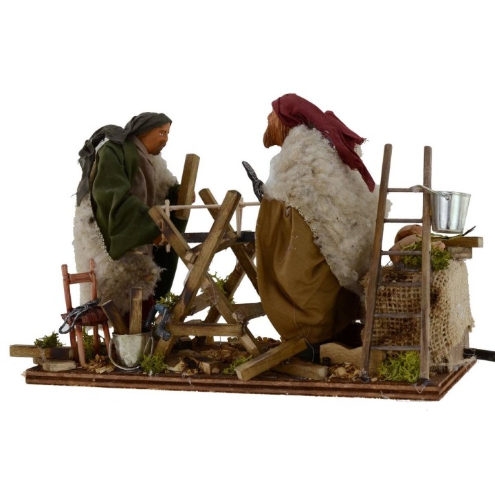 Pair of Arab woodcutters on the move 14 cm series