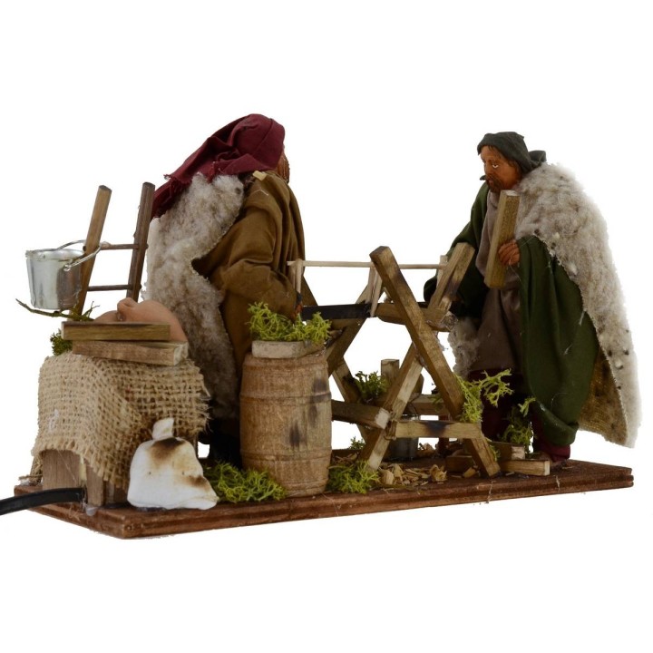 Pair of Arab woodcutters on the move 14 cm series