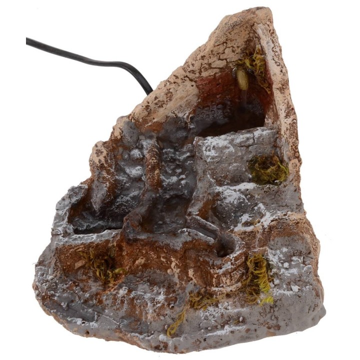 Ruscello funzionante con fontana in resina cm 17,5x19x15 h