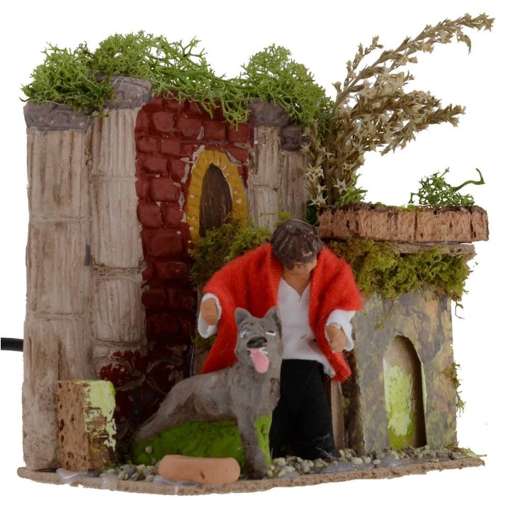 Fanciullo in movimento con cane serie 10 cm