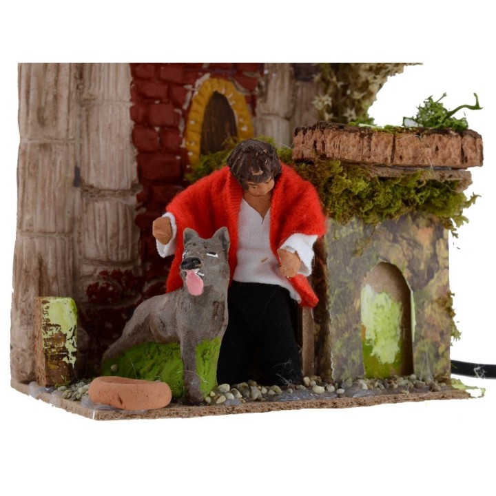 Niño en movimiento con perro serie 10 cm