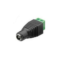 Adaptador hembra 5,5x2,1 mm con terminales de tornillo