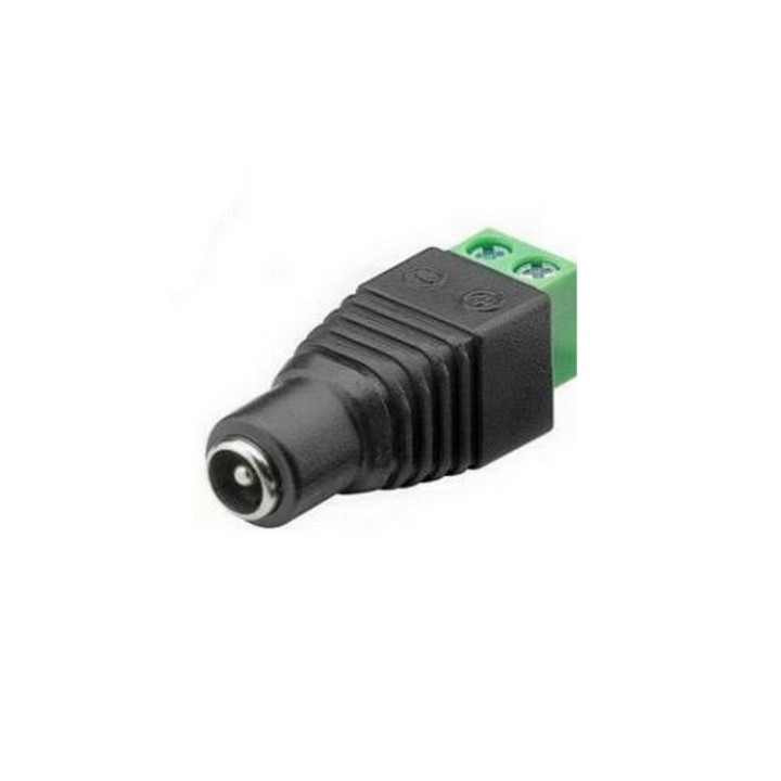 Adaptador hembra 5,5x2,1 mm con terminales de tornillo