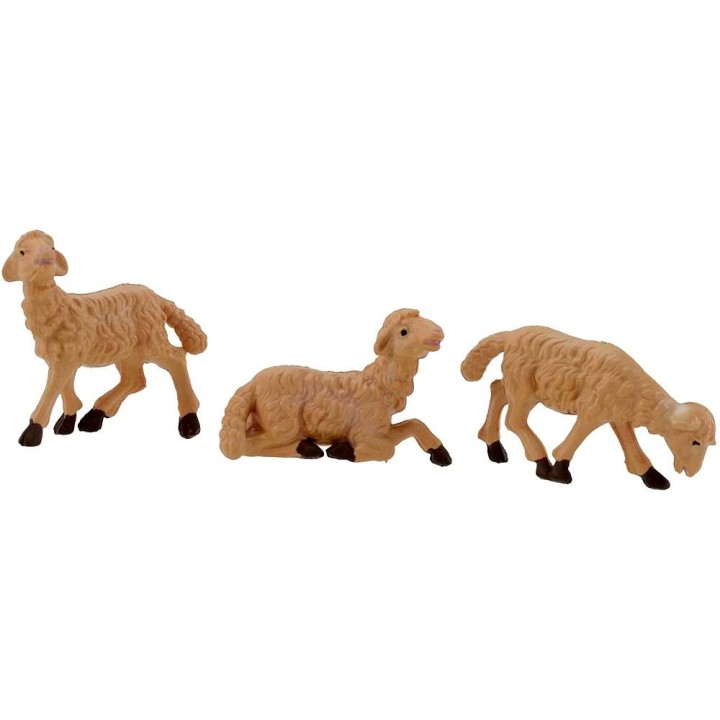 Conjunto de 3 ovejas serie 10 cm lux