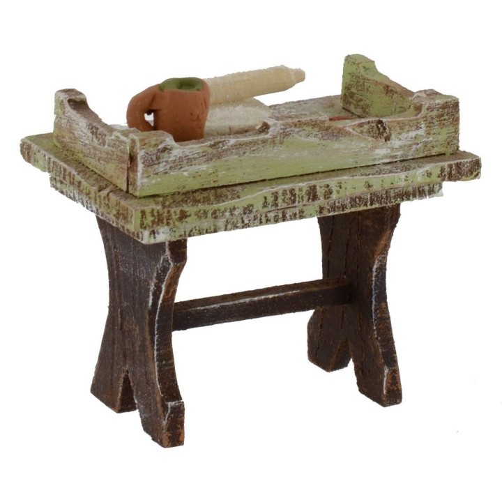 A workbench of a pizzaiole cm 7x4, 5x6, 5 h for statues from 12