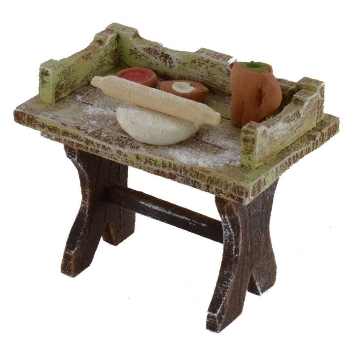 A workbench of a pizzaiole cm 7x4, 5x6, 5 h for statues from 12