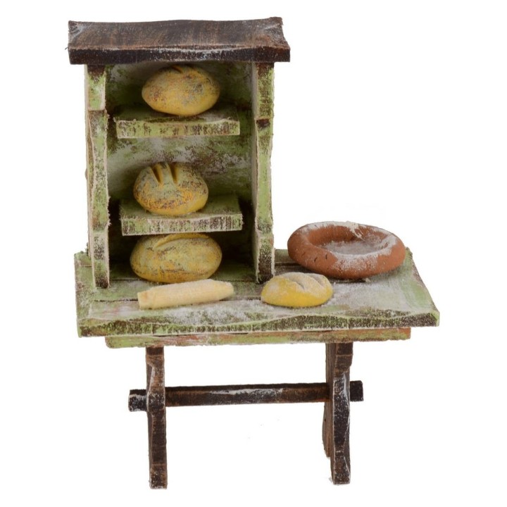 Banco da lavoro di un fornaio cm 8,5x5x11 h per statue da 12 cm