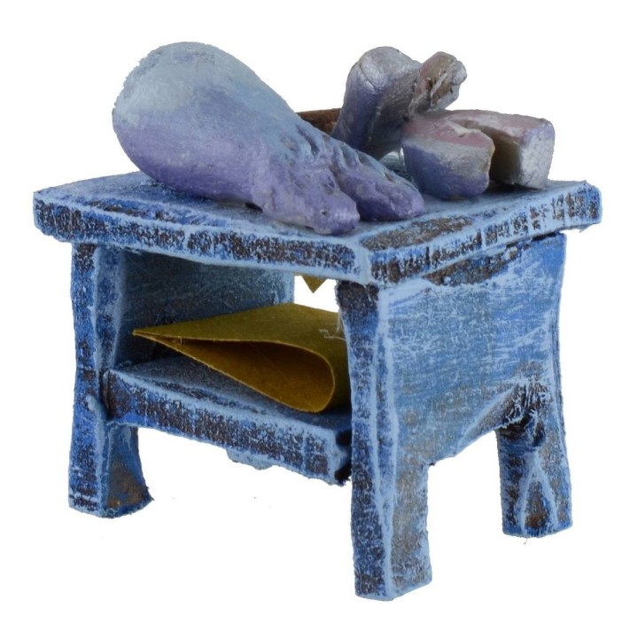 Wooden bench with fish cm 3,5x3x4 h for statues from 6 cm