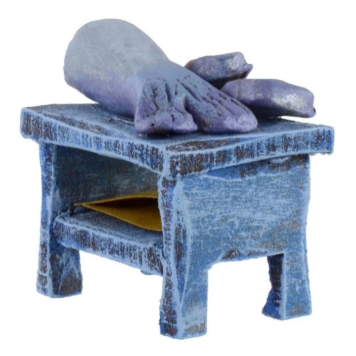 Wooden bench with fish cm 3,5x3x4 h for statues from 6 cm