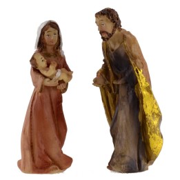 Natividad 3 figuras en resina 8 cm