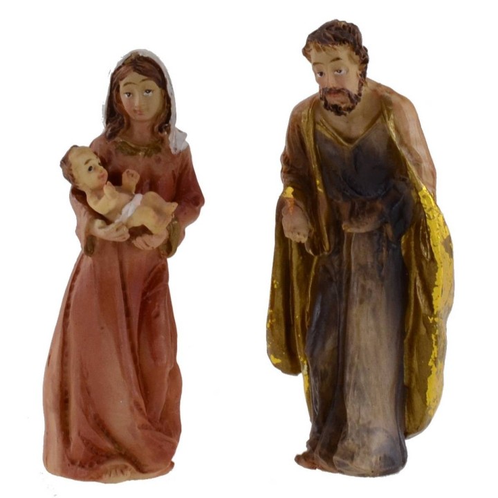 Nativity 3 subjects in resin 8 cm