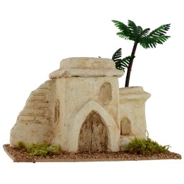 Casa palestina con ruina de muro cm 18x11x16 h