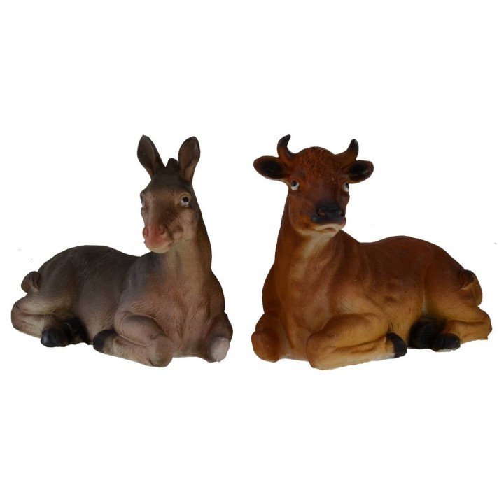 Bue e asino per statue da 30-40 cm in resina
