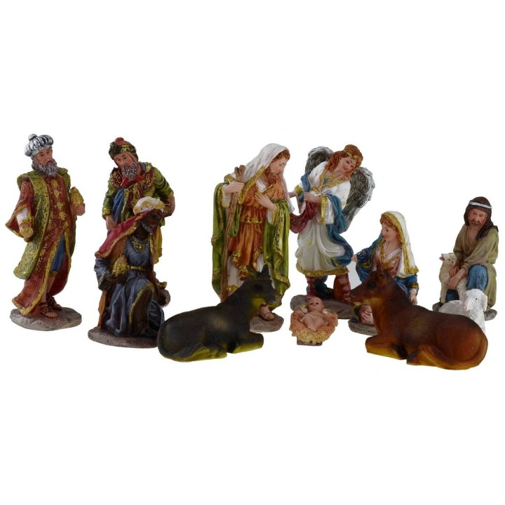 Nativity in sets from 11 subjects cm 15 in resin