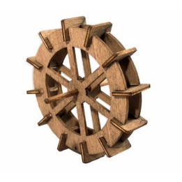 Rueda de molino de agua de madera ø 10 cm para belén de
