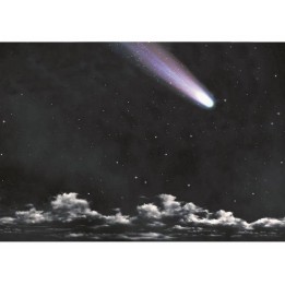 Carta cielo notturno con cometa cm 70x50