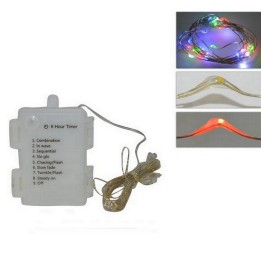 50 micro led colorati a batterie con giochi per esterno e