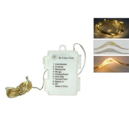 50 micro led blanco cálido con juegos para exterior e interior