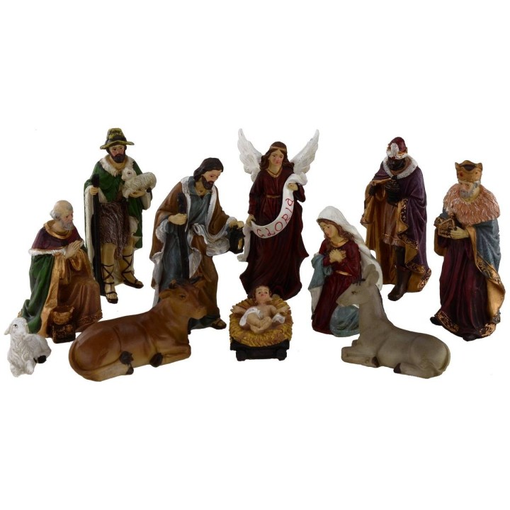 Conjunto de Natividad de 11 figuras de 15 cm en resina