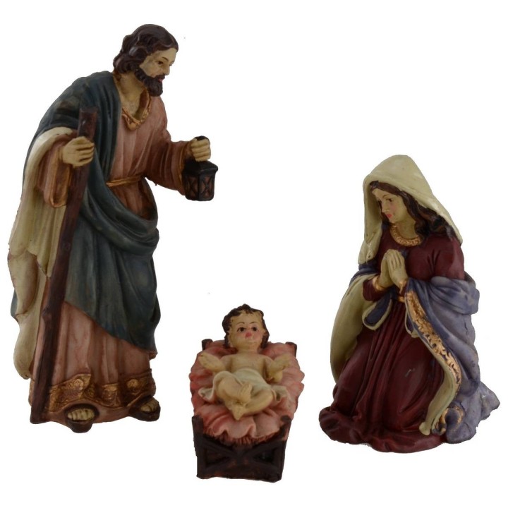 Natividad en conjunto de 10 figuras de 15 cm en resina