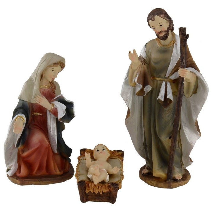 Natività in set da 11 soggetti cm 20 in resina