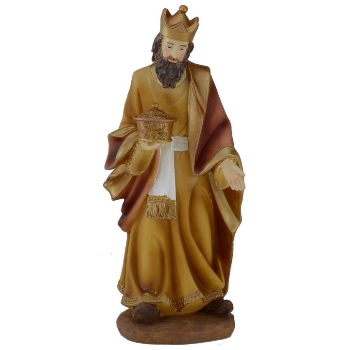 Reyes Magos en juego de 3 figuras de 30 cm en resina