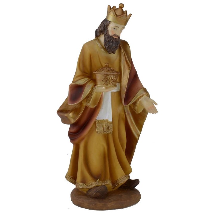 Reyes Magos en juego de 3 figuras de 30 cm en resina