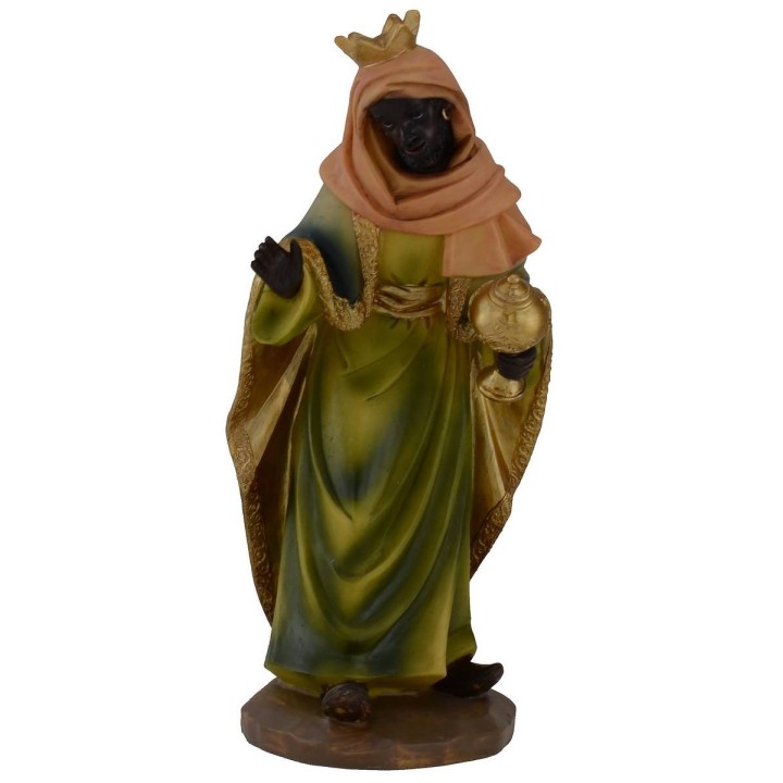 Reyes Magos en juego de 3 figuras de 30 cm en resina