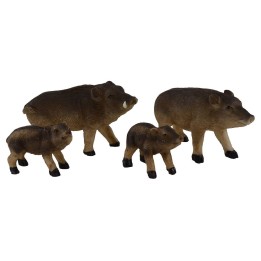 Conjunto de 4 jabalíes para estatuas de 8-10 cm