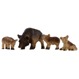 Set 4 maiali per statue 8-10 cm