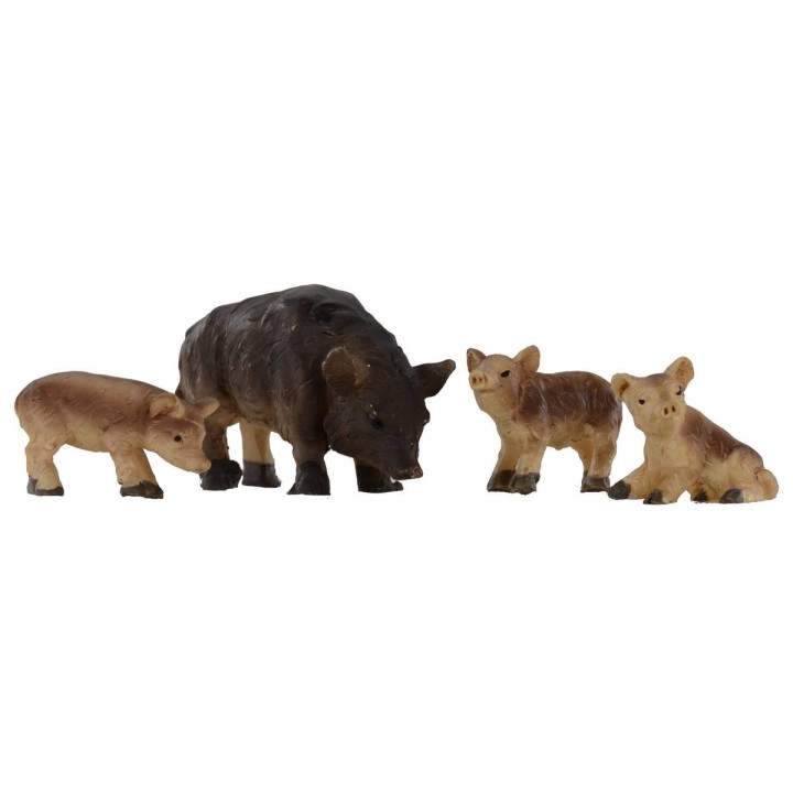 Set 4 maiali per statue 8-10 cm
