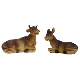 Set bue e asino per statue 12 cm