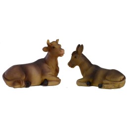 Set bue e asino per statue 10 cm
