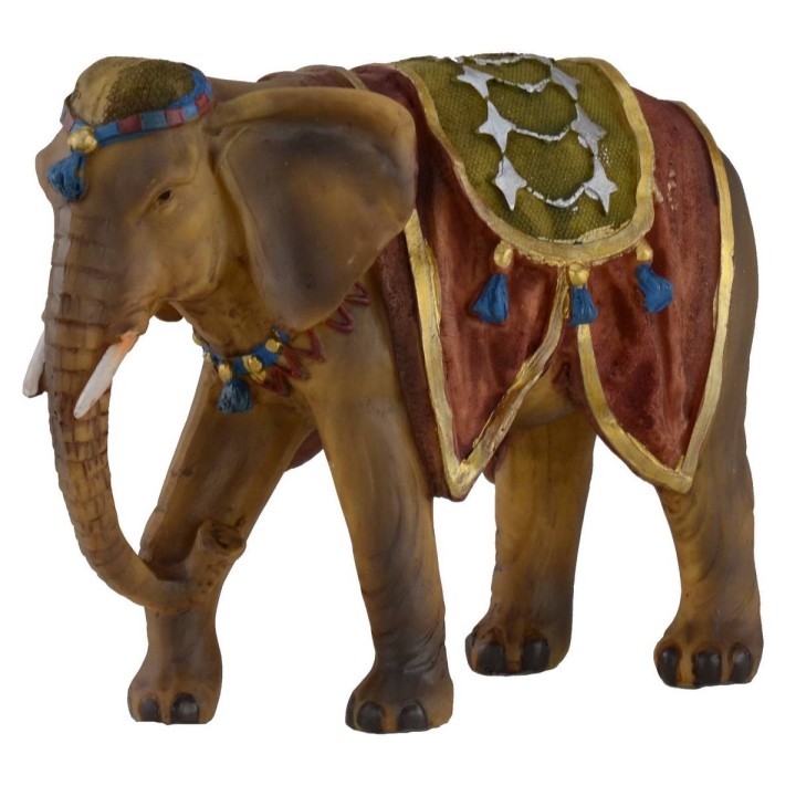 Elefante bardato per statue 12 cm
