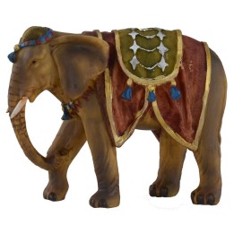 Elefante bardato per statue 12 cm