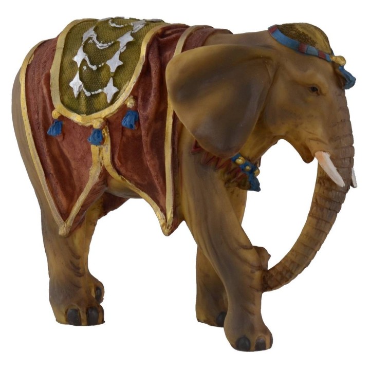 Elefante bardato per statue 12 cm