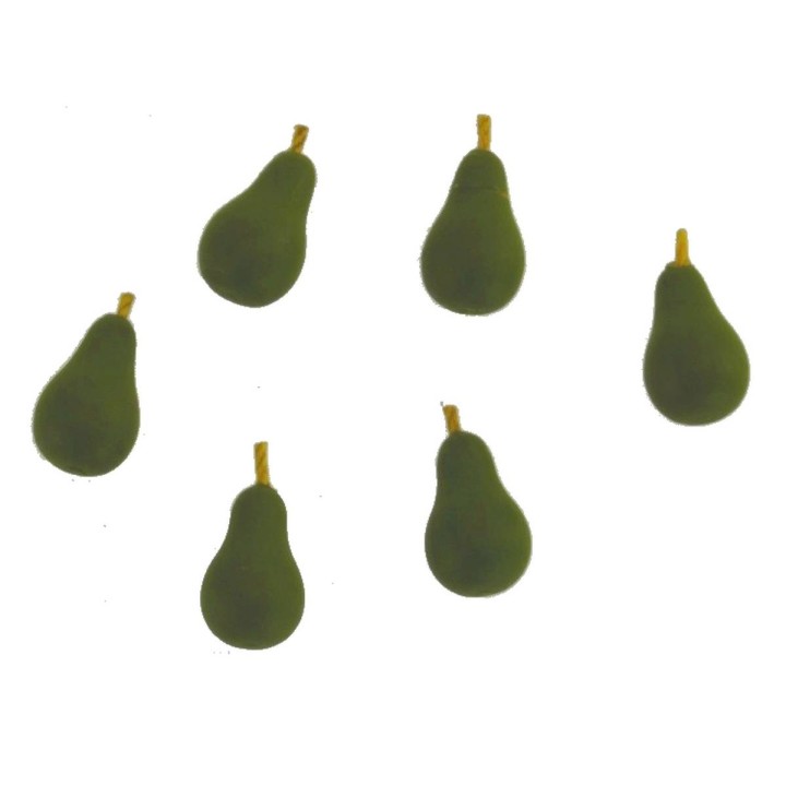 Conjunto de 6 peras verdes mm 7