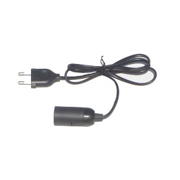 Portalámpara E14 con cable y enchufe - Cod. 