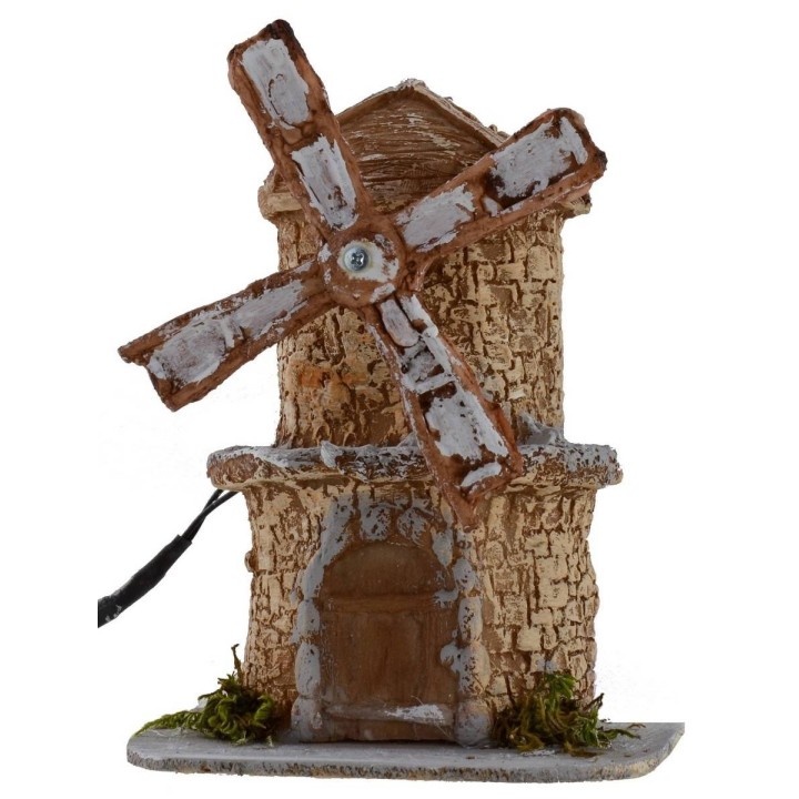 Mulino a vento in resina funzionante cm 12X8,5X15,3 h