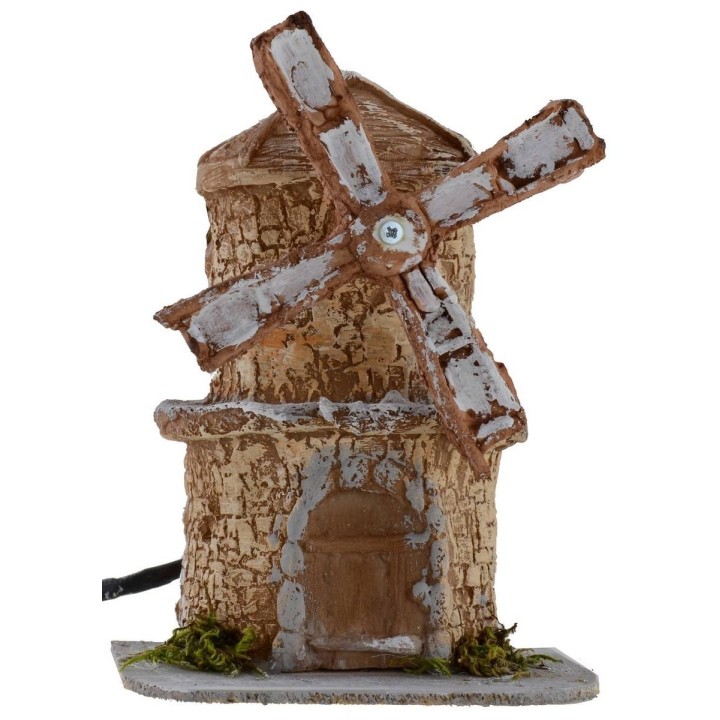 Working resin windmill 12X8.5X15.3 cm h