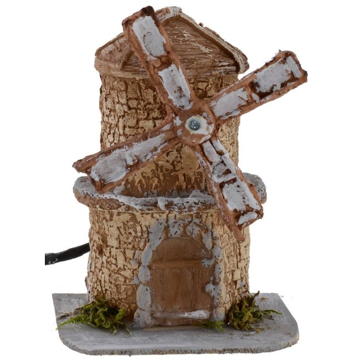 Working resin windmill 12X8.5X15.3 cm h