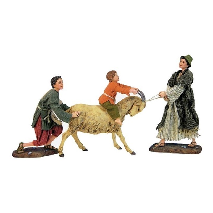 Children with goat -STV30 / 38 - Free shipping